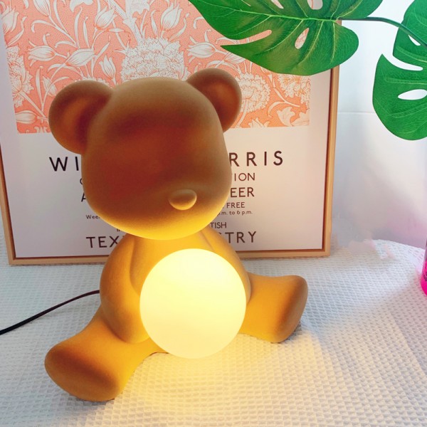 Teddy Girl Lamp Velvet Finish