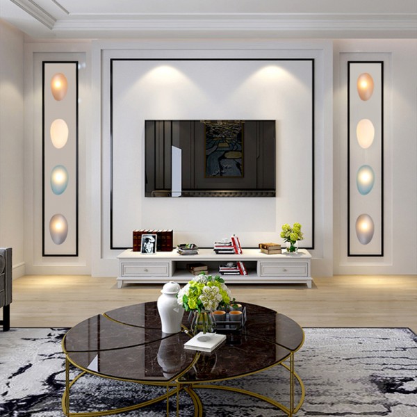 Настенный светильник из гальки