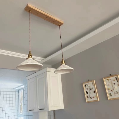 Modern Pleated Ceramic Pendant Light