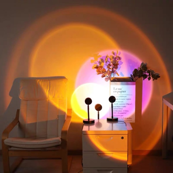 Sunset LED Table Lights 180° Rotation Suitable For Living Room Party
