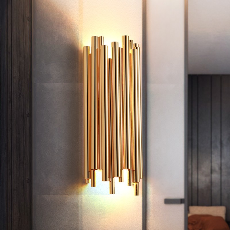 Gold Aluminum Brubeck Wall Lamp