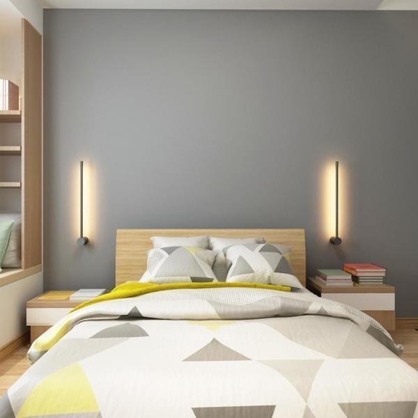 Industrial Modern LED Black Wall Lights Indoor for Bedroom Hallway