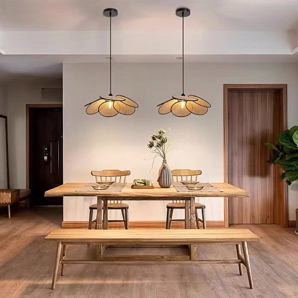 Wabi-sabi Rattan Pendant Light