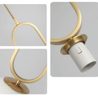 Large Minimalist Oval Ring Pendant Light