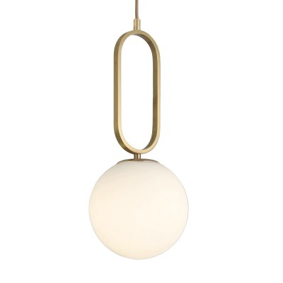 Large Minimalist Oval Ring Pendant Light