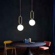Large Minimalist Oval Ring Pendant Light