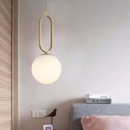 Large Minimalist Oval Ring Pendant Light