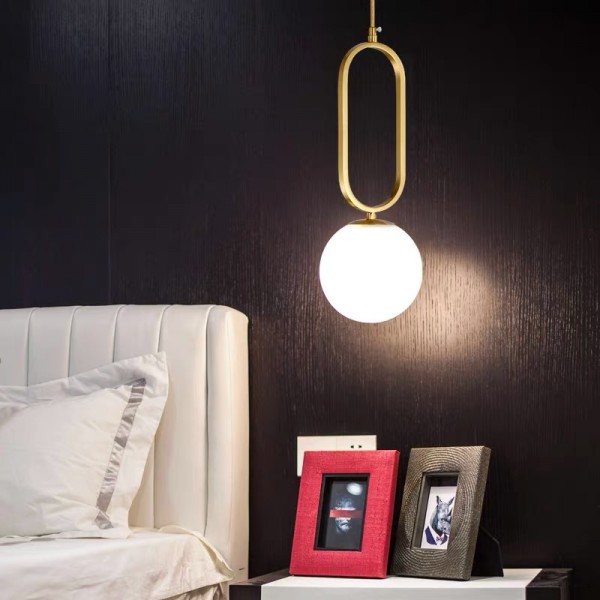 Large Minimalist Oval Ring Pendant Light