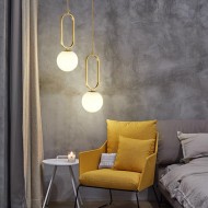 Large Minimalist Oval Ring Pendant Light