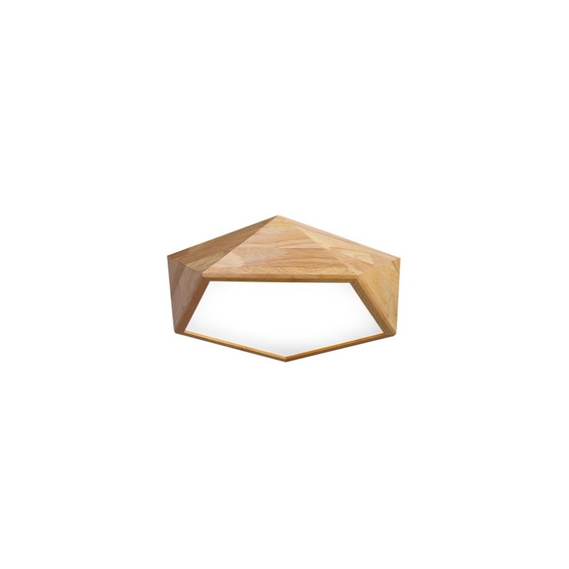 LEXA Geometric LED Ceiling Light in Wood