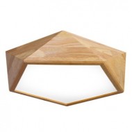LEXA Geometric LED Ceiling Light in Wood
