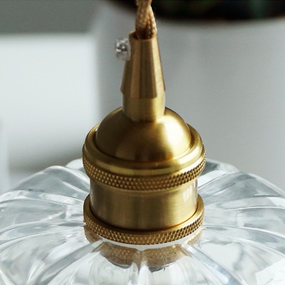 Tiffany Glass Pendant Light Fixtures with Clear Glass for Living Room