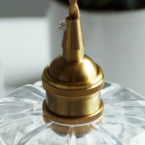 Tiffany Glass Pendant Light Fixtures with Clear Glass for Living Room