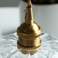 Tiffany Glass Pendant Light Fixtures with Clear Glass for Living Room