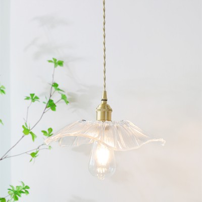 Tiffany Glass Pendant Light Fixtures with Clear Glass for Living Room