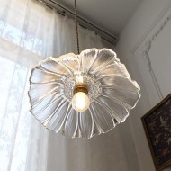 Tiffany Glass Pendant Light Fixtures with Clear Glass for Living Room