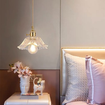 Tiffany Glass Pendant Light Fixtures with Clear Glass for Living Room