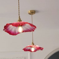 Tiffany Glass Pendant Light Fixtures with Clear Glass for Living Room