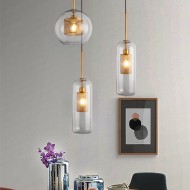 Modern Chiswick Glass Pendant Light Fixtures for Kitchen Dining Room