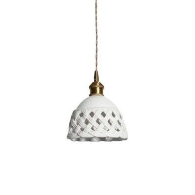 Modern White Ceramic Pendant Light  E27 Light For Living Room