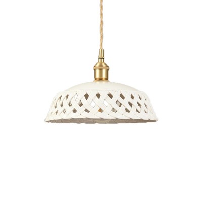 Modern White Ceramic Pendant Light  E27 Light For Living Room