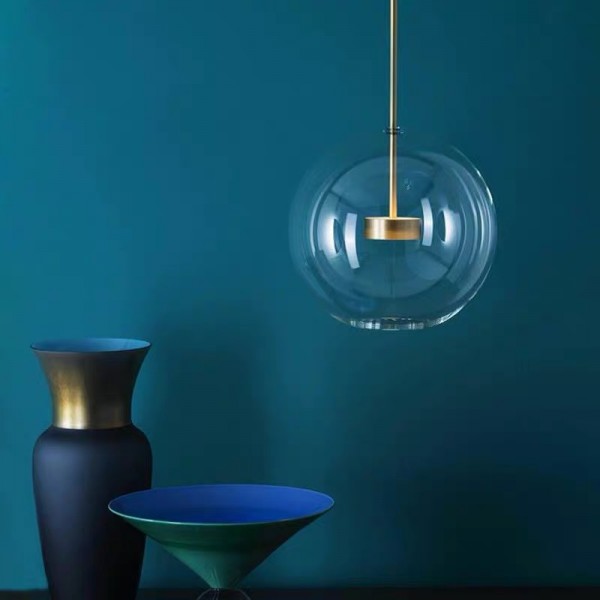 Bolle LED Glass Globe Pendant Light - 1 Ball