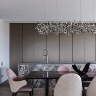 Серебряный подвесной светильник