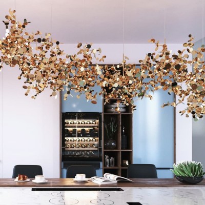 Серебряный подвесной светильник