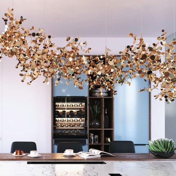 Серебряный подвесной светильник