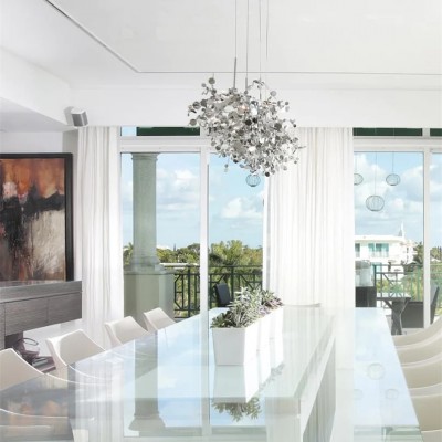 Серебряный подвесной светильник