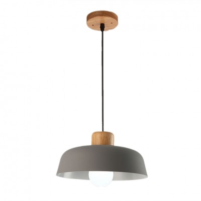 Scandinavian Metal Pendant Light with Macaroon Bowl Shape for Kitchen