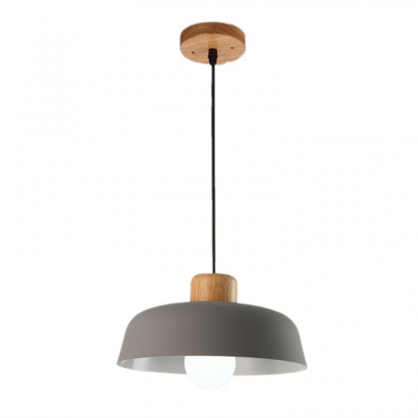 Scandinavian Metal Pendant Light with Macaroon Bowl Shape for Kitchen