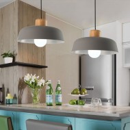 Scandinavian Metal Pendant Light with Macaroon Bowl Shape for Kitchen
