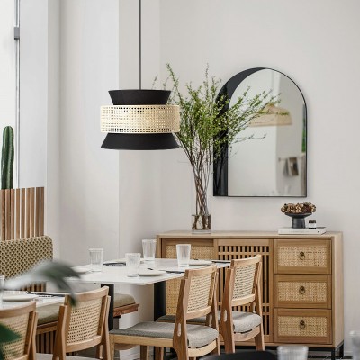 Natural Texture Rattan Pendant Light