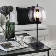 Multiple Style Glass Globo Blacky Table Lamp