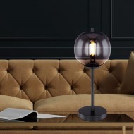 Multiple Style Glass Globo Blacky Table Lamp