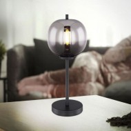 Multiple Style Glass Globo Blacky Table Lamp
