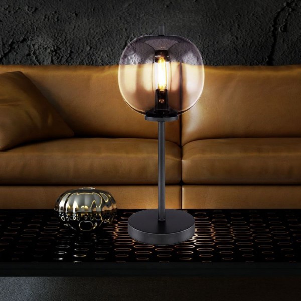 Multiple Style Glass Globo Blacky Table Lamp