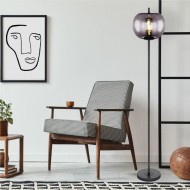 Living Room Globo Blacky Glass Floor Light