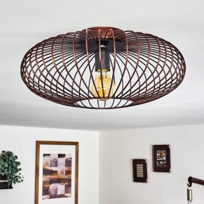 Black Vintage Round Wemude Ceiling Light