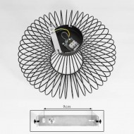 Black Vintage Round Wemude Ceiling Light