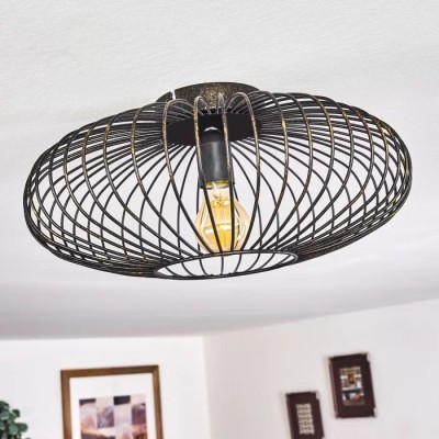 Black Vintage Round Wemude Ceiling Light