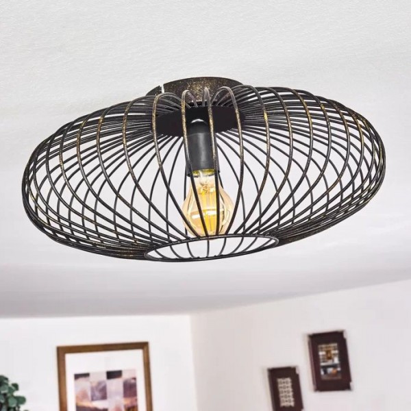 Black Vintage Round Wemude Ceiling Light