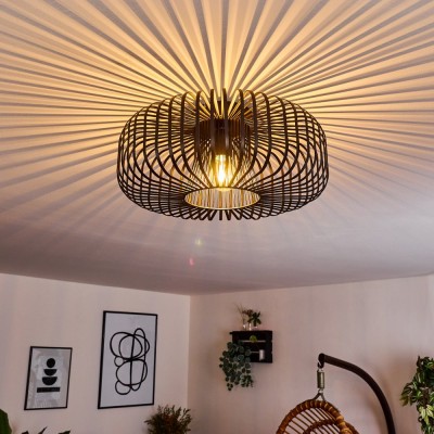 Black Vintage Round Wemude Ceiling Light