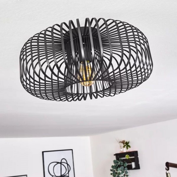 Black Vintage Round Wemude Ceiling Light