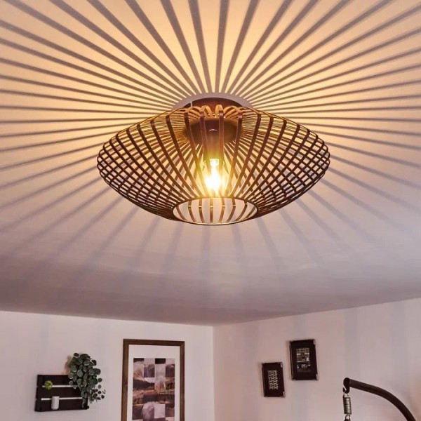 Black Vintage Round Wemude Ceiling Light