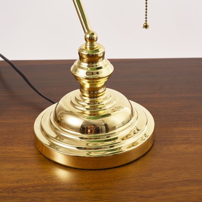 Classic Green Glass Bankers Table Lamp