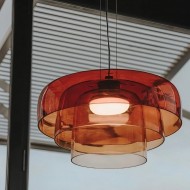 Lark 3 Shade Modern Glass Pendant Light