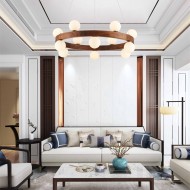 GRAND Wooden Chandelier