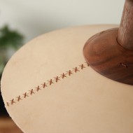 Кожаный деревянный подвесной светильник